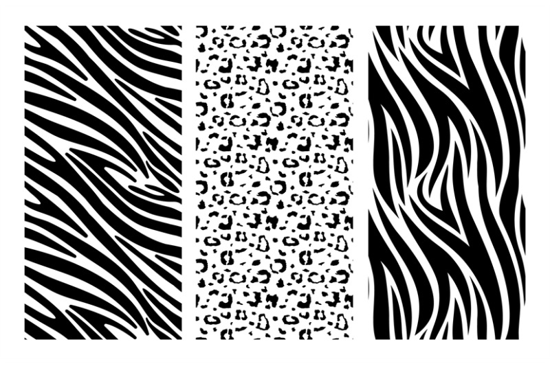 animal-print-set-leopard-zebra-skin-pattern-black-dots-and-stripes