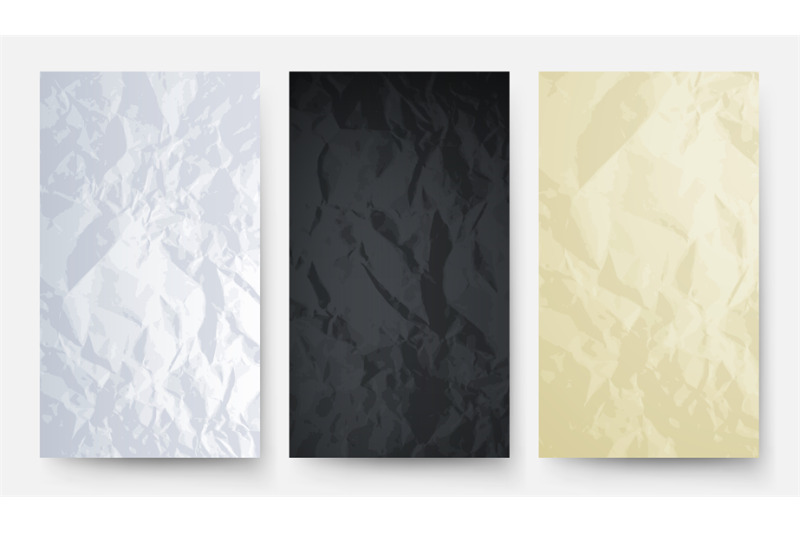 crumpled-paper-white-black-yellow-carton-texture-empty-papers-banner