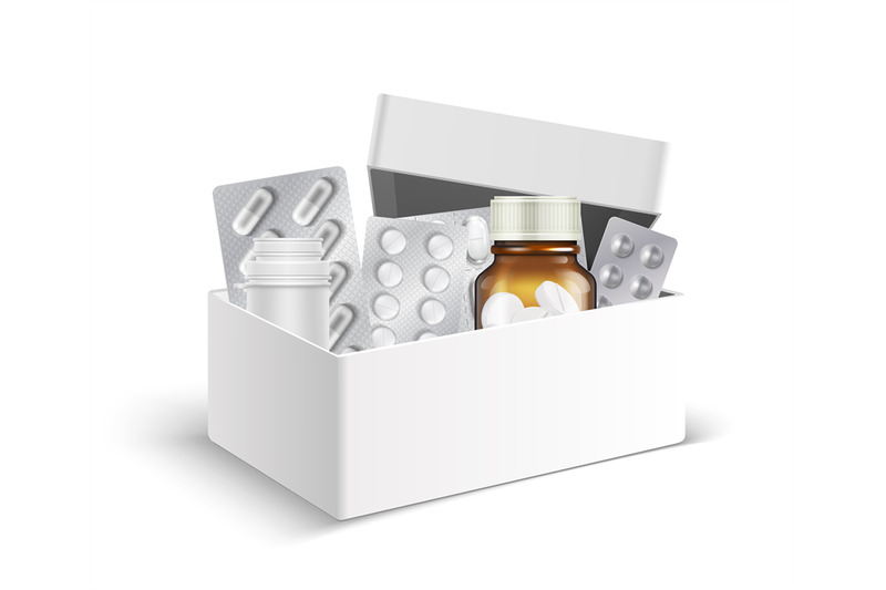 first-aid-home-box-medical-bottles-and-pills-blisters-realistic-pack