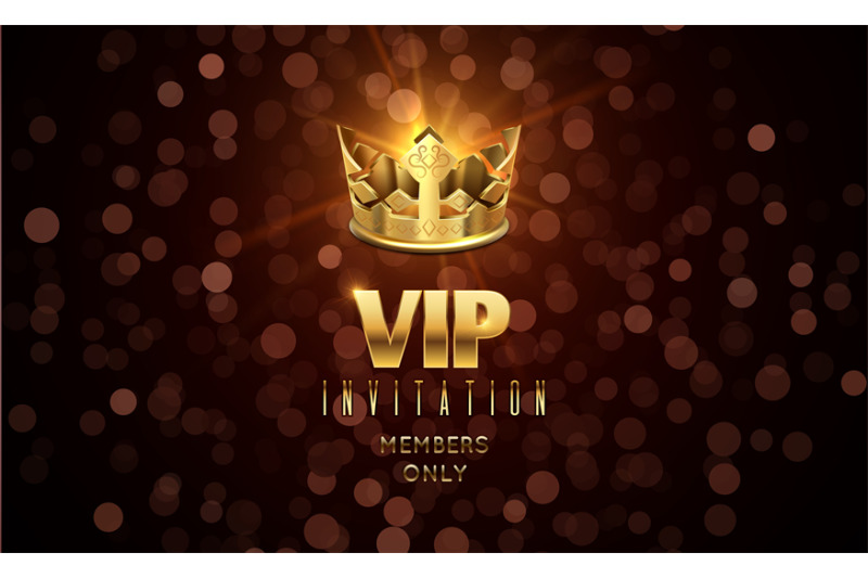 gold-crown-background-blurred-glow-effect-vip-invitation-with-golden