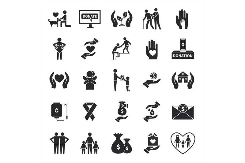 charity-icons-volunteer-helping-world-social-communities-symbols-do