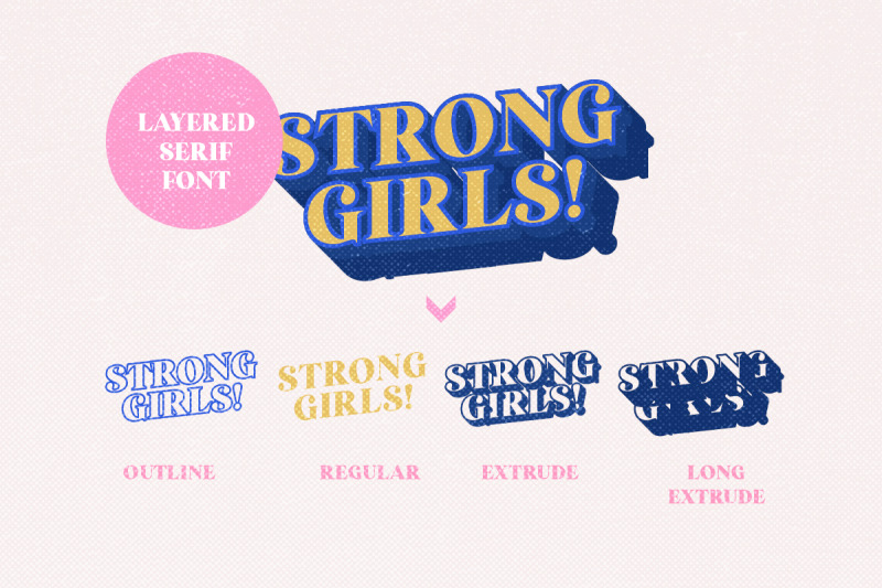 strong-girls-layered-serif-font