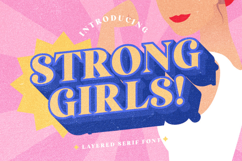 strong-girls-layered-serif-font