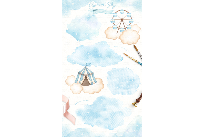 up-in-the-sky-watercolor-clip-arts