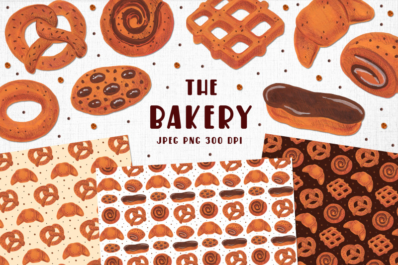 bakery-illustrations-card-design-seamless-border-patterns