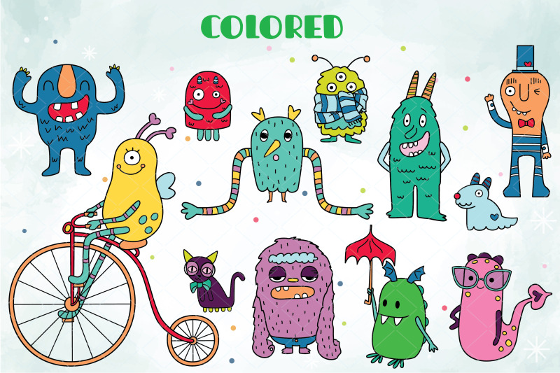 colored-friendly-monsters-hand-drawn-fun-characters-sea-creatures