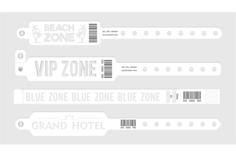 white-event-bracelets-party-entrance-tickets-wristband-mockup-paper