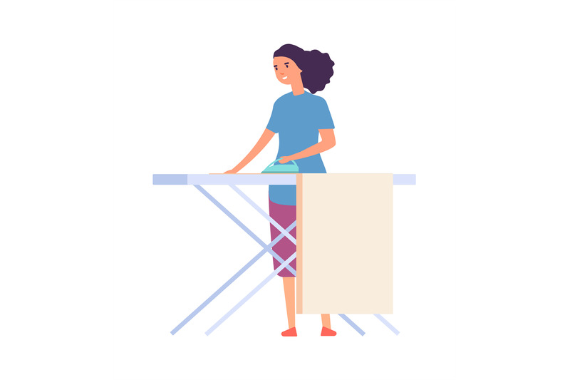 woman-ironing-housewife-doing-housework-flat-female-character-with-i