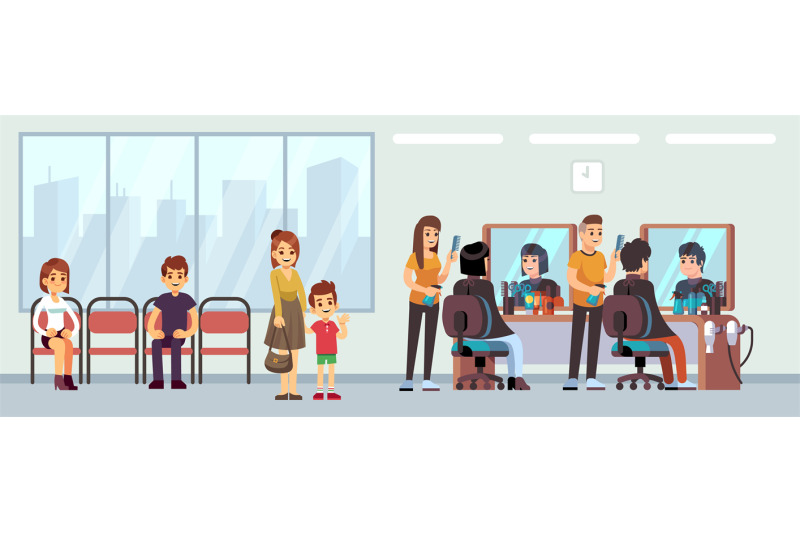 queue-in-barber-shop-people-waiting-haircut-cartoon-women-men-child