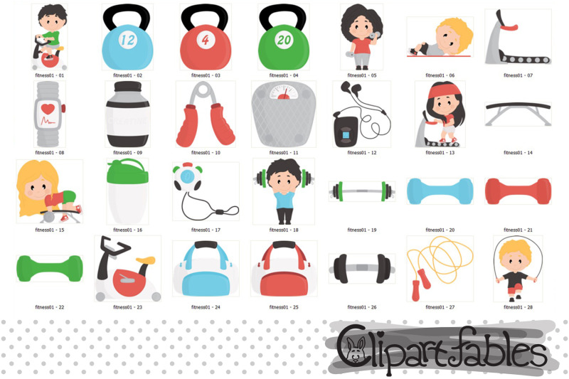 cute-fitness-clipart-gym-clip-art-set-workout-yoga