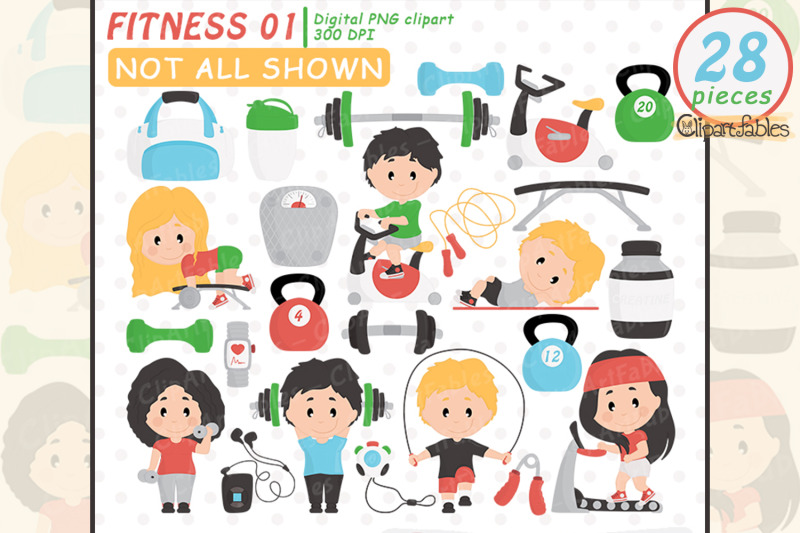 cute-fitness-clipart-gym-clip-art-set-workout-yoga