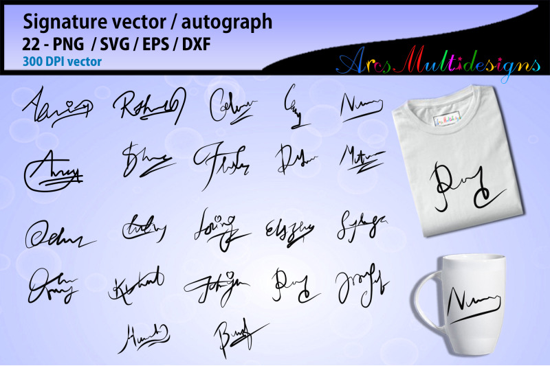 signature-handwritten-vector