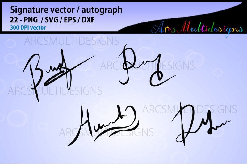 signature-handwritten-vector