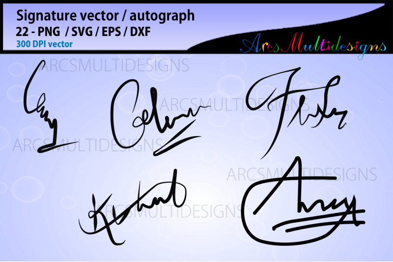 signature-handwritten-vector