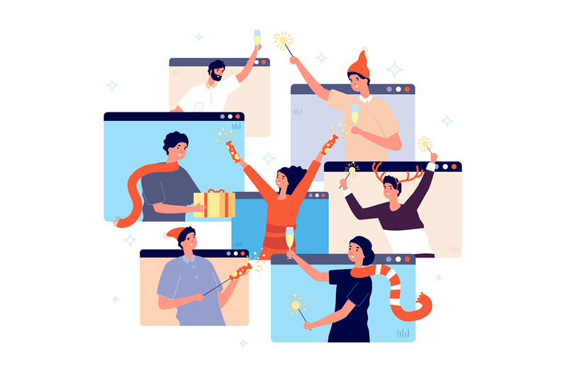 christmas-online-party-people-celebrating-new-year-happy-friends-on