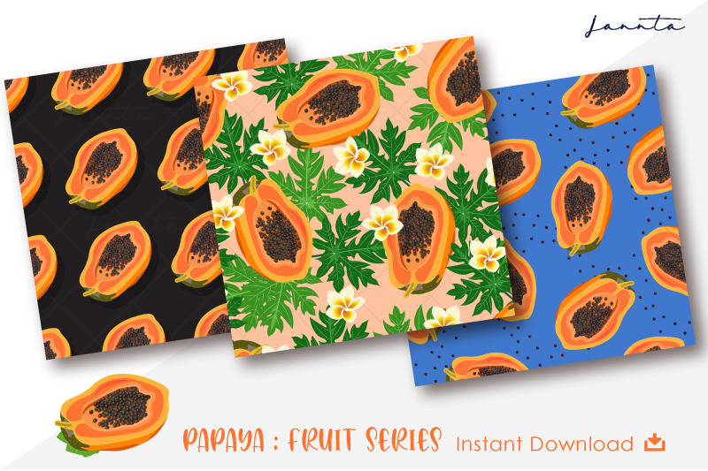 papaya-seamless-pattern-fruit-background