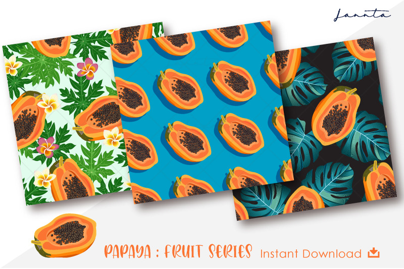 papaya-seamless-pattern-fruit-background