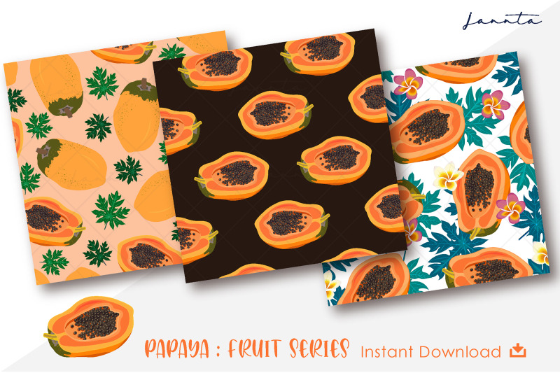 papaya-seamless-pattern-fruit-background