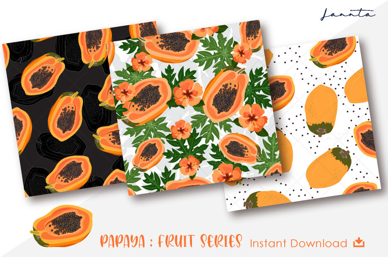 papaya-seamless-pattern-fruit-background