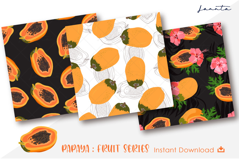 papaya-seamless-pattern-fruit-background