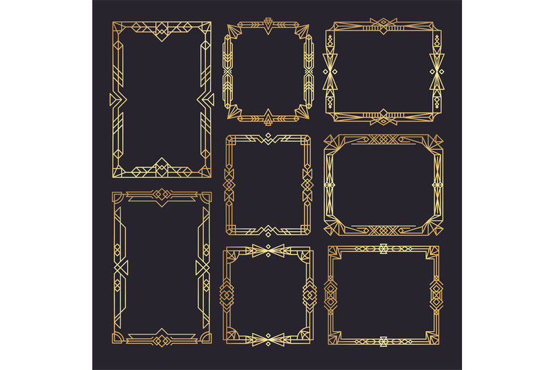 art-deco-frames-wedding-frames-template-1920s-decor-style-golden-bord