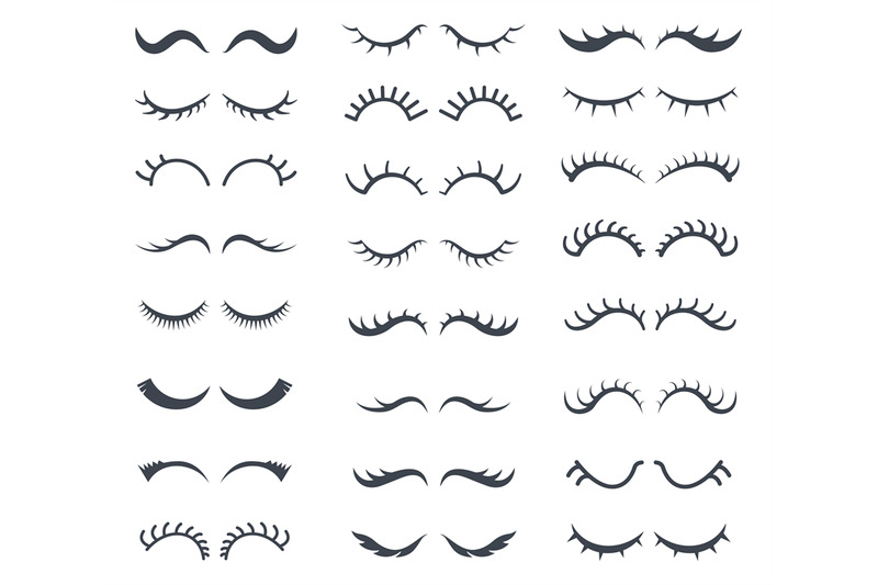 face-lashes-pretty-girl-cartoon-eyes-vector-set-graphic-elements-lash