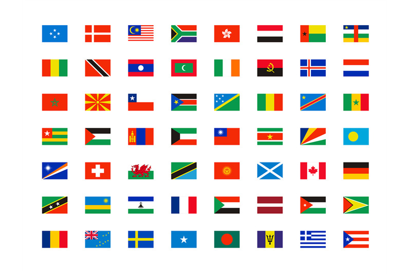 world-flags-symbols-of-all-world-countries-map-independent-names-vect