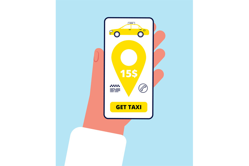 taxi-order-online-smartphone-app-hand-holding-telephone-and-press-but