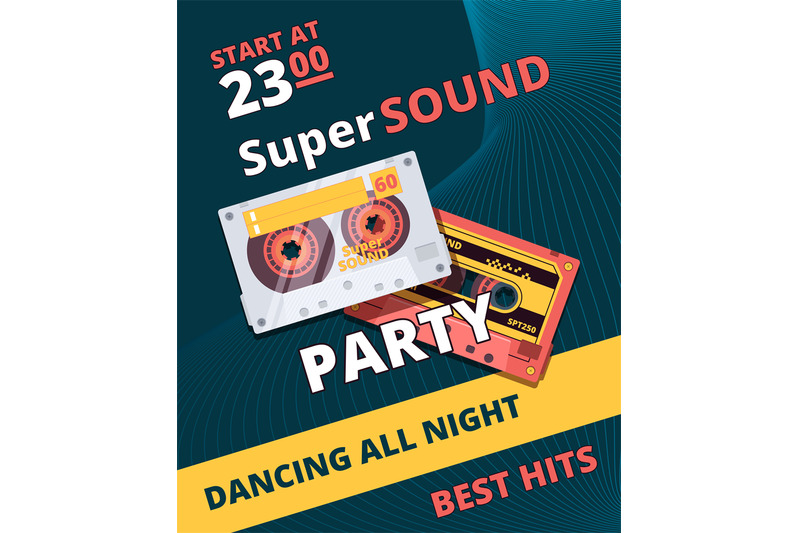 retro-party-poster-music-night-90s-dance-time-audio-tape-cassette-vec