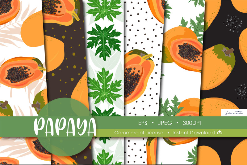 papaya-seamless-pattern-fruit-background