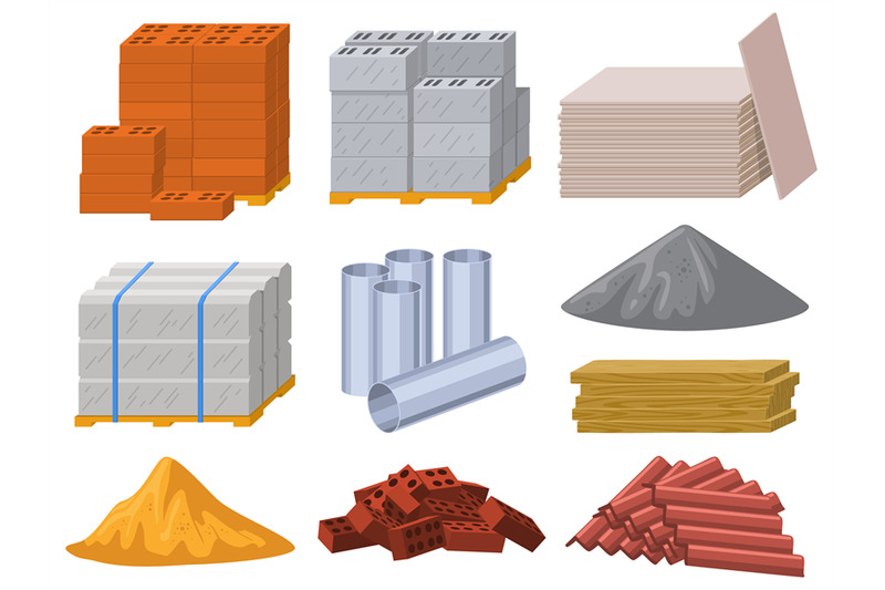 building-materials-construction-industry-bricks-cement-wooden-plank
