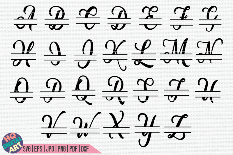 split-monogram-alphabet-svg-26-split-letters