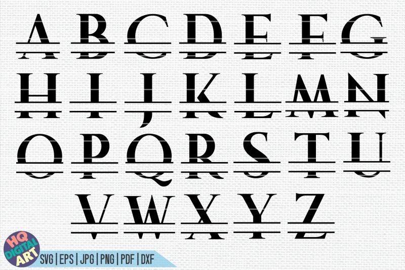 split-monogram-alphabet-svg-26-split-letters