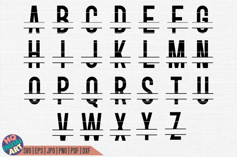 split-monogram-alphabet-svg-26-split-letters