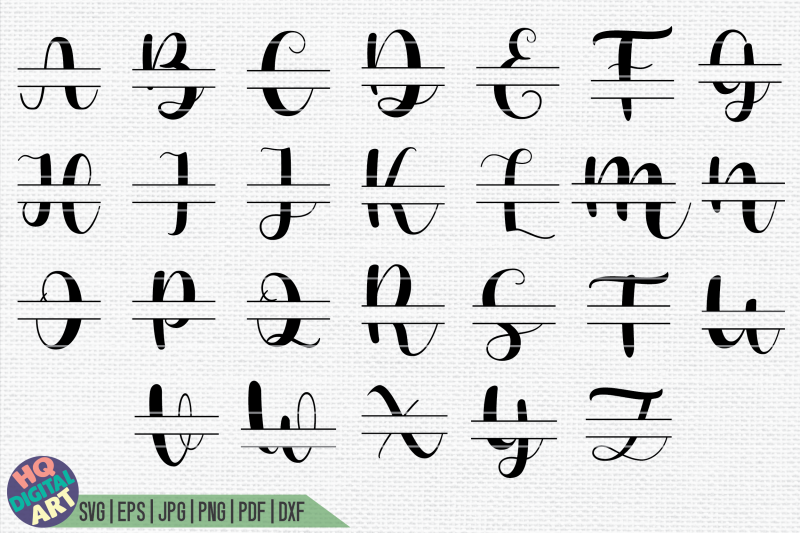 split-monogram-alphabet-svg-26-split-letters