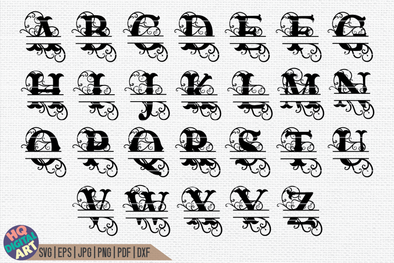 western-split-monogram-alphabet-svg-26-split-letters