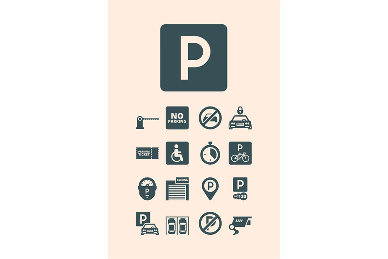 parking-symbols-paid-money-garage-auto-park-cars-bikes-buses-automati