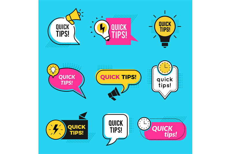 quick-tips-graphic-outline-shapes-tricks-for-remind-text-notes-or-bad