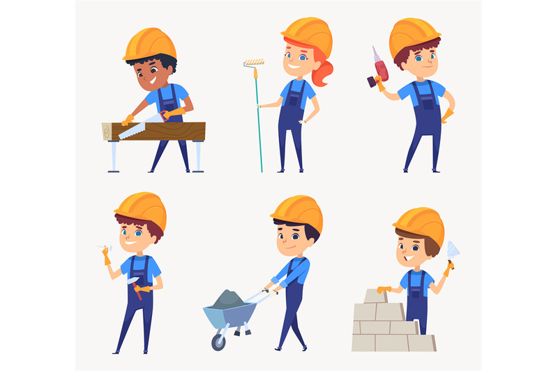 kids-builders-childrens-job-in-helmet-little-constructors-vector-char