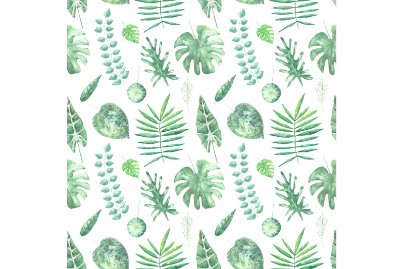 tropical-plants-watercolor-seamless-pattern-monstera-beach