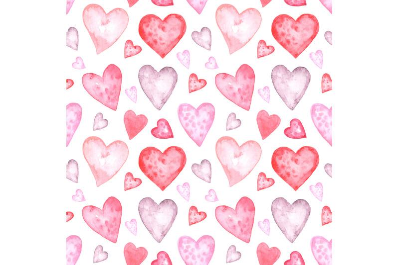 hearts-watercolor-seamless-pattern-pink-and-red-watercolor-hearts