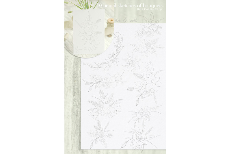 pencil-sketches-of-spring-flowers