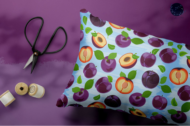 plum-fruit-seamless-pattern-background