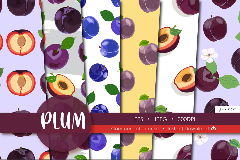 plum-fruit-seamless-pattern-background