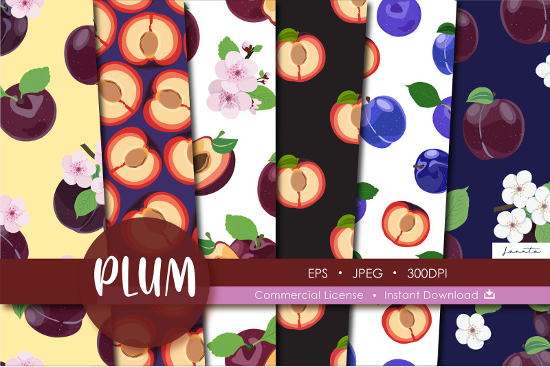 plum-fruit-seamless-pattern-background