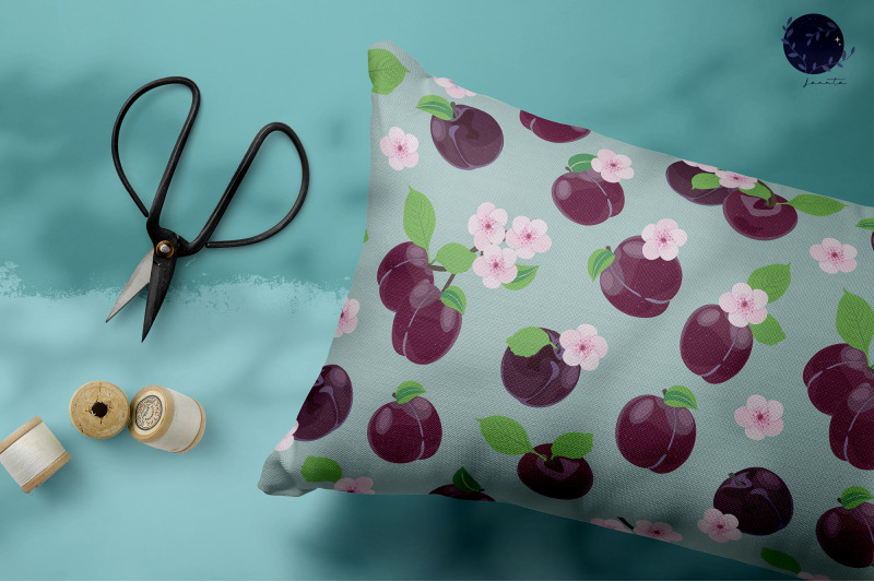 plum-fruit-seamless-pattern-background