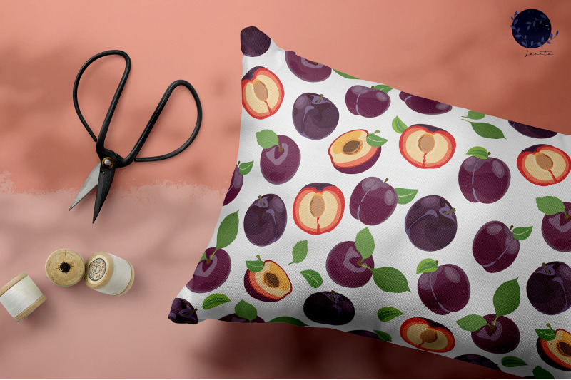 plum-fruit-seamless-pattern-background