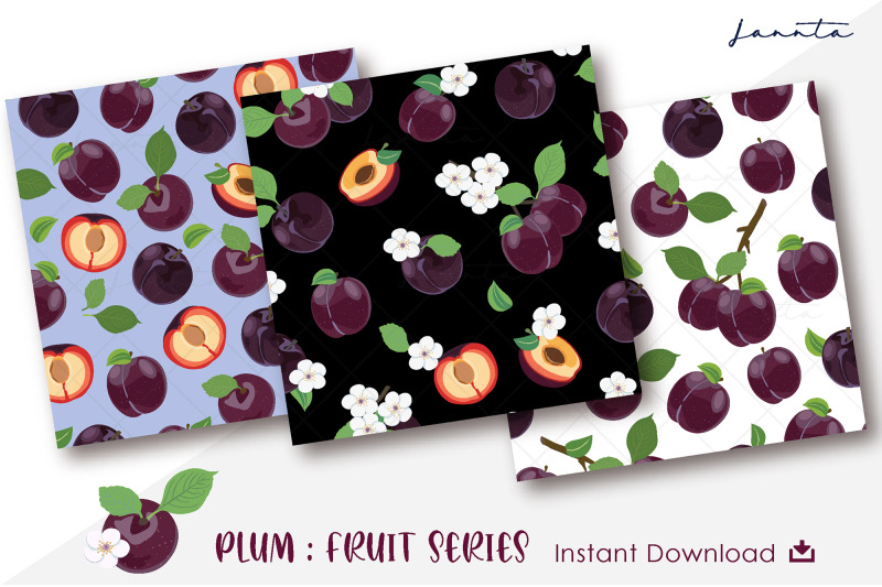 plum-fruit-seamless-pattern-background