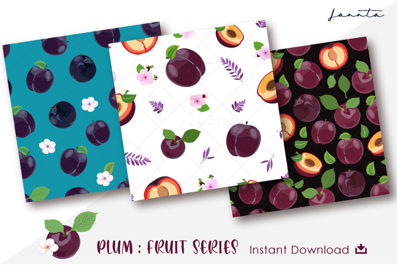 plum-fruit-seamless-pattern-background