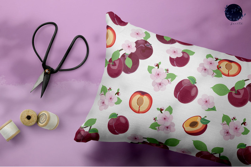 plum-fruit-seamless-pattern-background